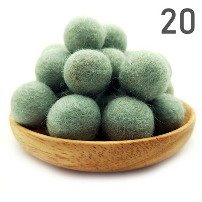 20 τμχ/παρτίδα 2 εκ. μάλλινες τσόχες μπάλες στρογγυλές μάλλινες τσόχες πόμ πομ DIY γιρλάντα χειροποίητη χειροτεχνία Σπίτι Διακόσμηση γάμου για κορίτσια