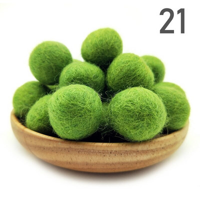 20 τμχ/παρτίδα 2 εκ. μάλλινες τσόχες μπάλες στρογγυλές μάλλινες τσόχες πόμ πομ DIY γιρλάντα χειροποίητη χειροτεχνία Σπίτι Διακόσμηση γάμου για κορίτσια