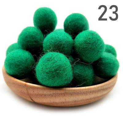 20 τμχ/παρτίδα 2 εκ. μάλλινες τσόχες μπάλες στρογγυλές μάλλινες τσόχες πόμ πομ DIY γιρλάντα χειροποίητη χειροτεχνία Σπίτι Διακόσμηση γάμου για κορίτσια