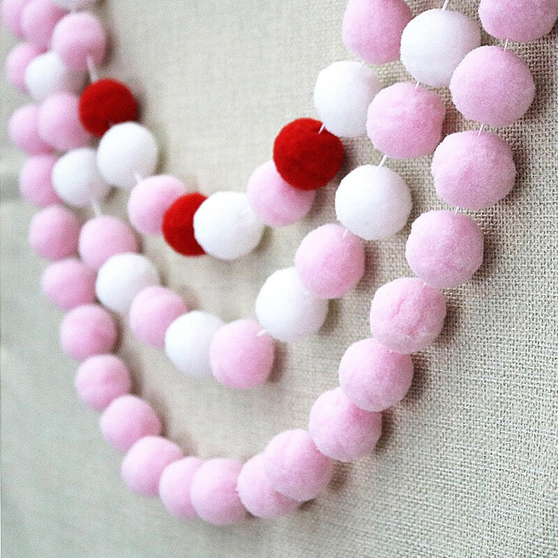 Πολύχρωμη μπάλα από τσόχα Παιδικά κορίτσια Διακόσμηση δωματίου γάμου Χριστουγεννιάτικο πάρτι γενεθλίων Κρεμαστό στολίδι τοίχου για παιδιά DIY Παιχνίδια Προμήθειες