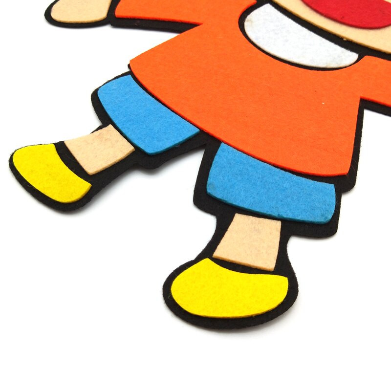 WISHMETYOU 41cm Κορίτσια Αγόρια Δωρεάν τσόχα κοπής Non-woven Felts Craft Felt Suppliques Απλικέ Diy Kid Home Διακόσμηση Νηπιαγωγείου