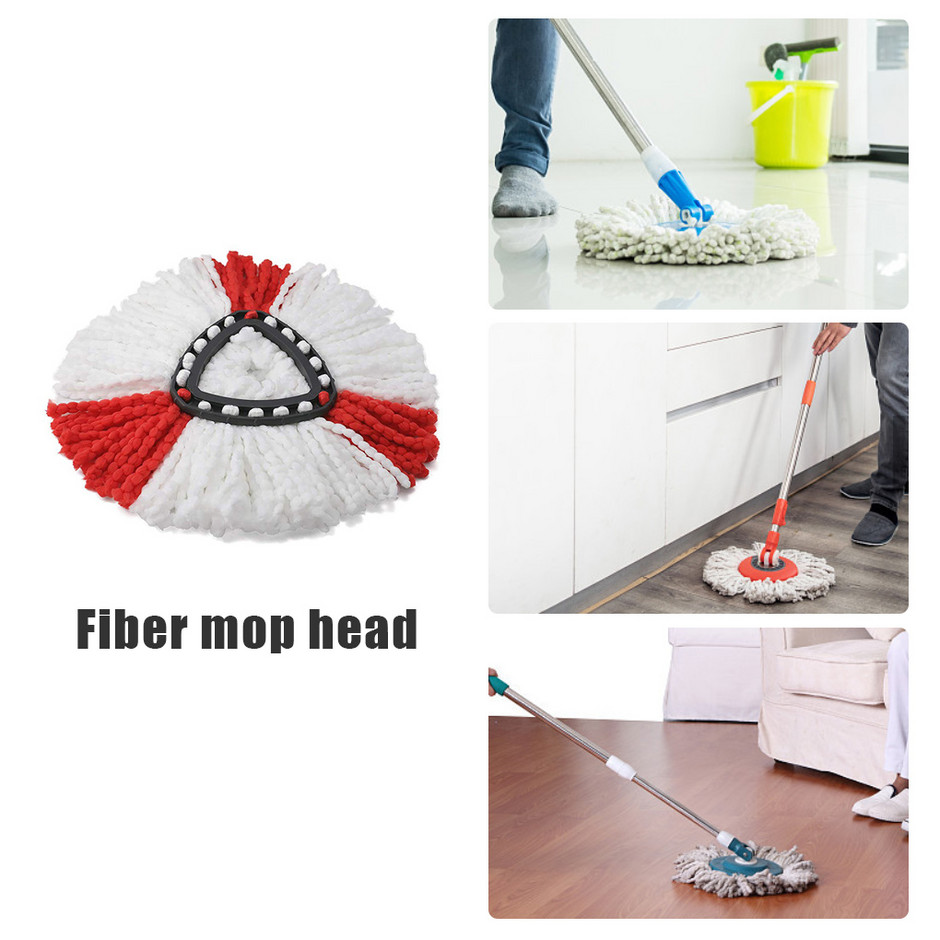 1/2/3/5pcs 360 Rotating Mop Head Replacement Vileda Easy Wring And Clean  Turbo Mop Floor Cleaning Microfiber Refill For Vileda - Mop Accessories -  AliExpress