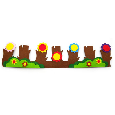 WISHMETYOU Apple Tree Flowers Non Woven Fabric Felt Cute Cars Guarddrail for Decor Παιδικά προμήθειες σπιτιού Αυτοκόλλητα νηπιαγωγείου Diy