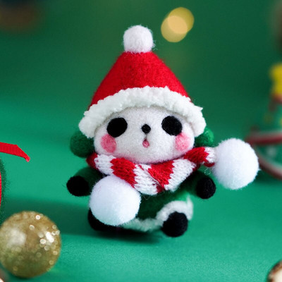 Nonvor Wool Felt Doll Kit Needle Felting Kit Christmas DIY Animal Panda Pig Rabbit Duck Keychain Πακέτο δώρου για αρχάριους
