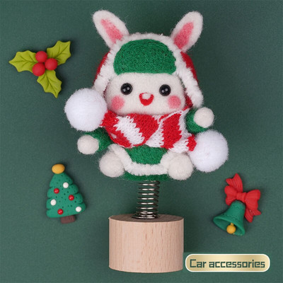 Nonvor Wool Felt Doll Kit Needle Felting Kit Christmas DIY Animal Panda Pig Rabbit Duck Keychain Πακέτο δώρου για αρχάριους