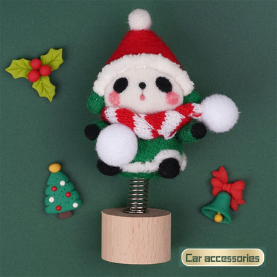 Nonvor Wool Felt Doll Kit Needle Felting Kit Christmas DIY Animal Panda Pig Rabbit Duck Keychain Πακέτο δώρου για αρχάριους