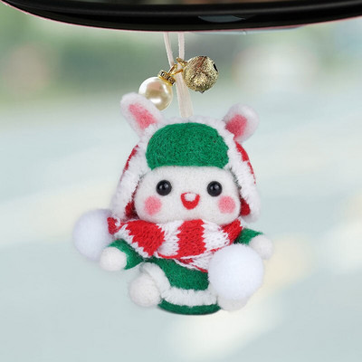 Nonvor Wool Felt Doll Kit Needle Felting Kit Christmas DIY Animal Panda Pig Rabbit Duck Keychain Πακέτο δώρου για αρχάριους