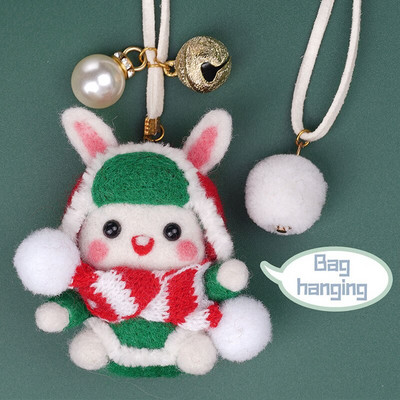 Nonvor Wool Felt Doll Kit Needle Felting Kit Christmas DIY Animal Panda Pig Rabbit Duck Keychain Πακέτο δώρου για αρχάριους