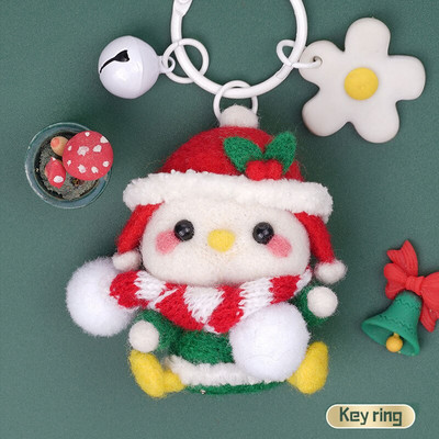 Nonvor Wool Felt Doll Kit Needle Felting Kit Christmas DIY Animal Panda Pig Rabbit Duck Keychain Πακέτο δώρου για αρχάριους