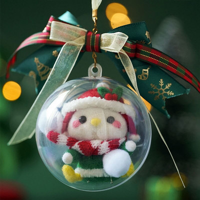 Nonvor Wool Felt Doll Kit Needle Felting Kit Christmas DIY Animal Panda Pig Rabbit Duck Keychain Πακέτο δώρου για αρχάριους