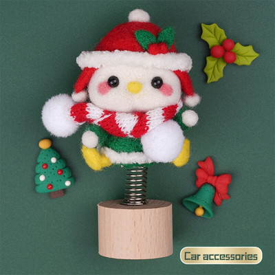 Nonvor Wool Felt Doll Kit Needle Felting Kit Christmas DIY Animal Panda Pig Rabbit Duck Keychain Πακέτο δώρου για αρχάριους