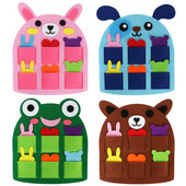 Χαριτωμένη τσάντα αποθήκευσης τσόχα για διακόσμηση πόρτας παιδικού υπνοδωματίου 6 στυλ χειροποίητα DIY ύφασμα τσάντες ζώων για επιλογή