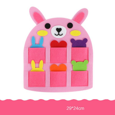 Χαριτωμένη τσάντα αποθήκευσης τσόχα για διακόσμηση πόρτας παιδικού υπνοδωματίου 6 στυλ χειροποίητα DIY ύφασμα τσάντες ζώων για επιλογή