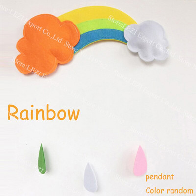 Σύννεφα φεγγάρι Μη υφαντό ύφασμα 3D κρεμαστή διακόσμηση Χρόνια πολλά διακόσμηση δωματίου για πάρτι προμήθειες baby shower ουράνιο τόξο Παιδικά δώρα Νέο