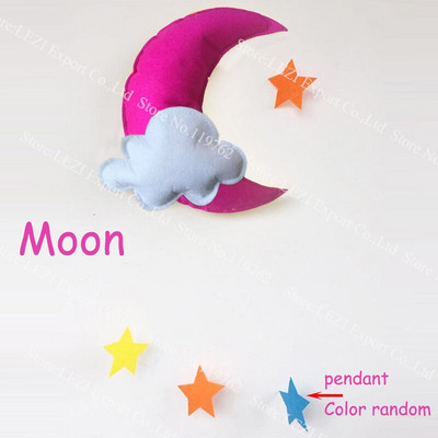 Σύννεφα φεγγάρι Μη υφαντό ύφασμα 3D κρεμαστή διακόσμηση Χρόνια πολλά διακόσμηση δωματίου για πάρτι προμήθειες baby shower ουράνιο τόξο Παιδικά δώρα Νέο