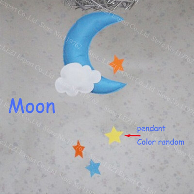 Σύννεφα φεγγάρι Μη υφαντό ύφασμα 3D κρεμαστή διακόσμηση Χρόνια πολλά διακόσμηση δωματίου για πάρτι προμήθειες baby shower ουράνιο τόξο Παιδικά δώρα Νέο