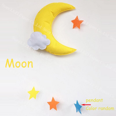 Σύννεφα φεγγάρι Μη υφαντό ύφασμα 3D κρεμαστή διακόσμηση Χρόνια πολλά διακόσμηση δωματίου για πάρτι προμήθειες baby shower ουράνιο τόξο Παιδικά δώρα Νέο