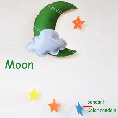 Σύννεφα φεγγάρι Μη υφαντό ύφασμα 3D κρεμαστή διακόσμηση Χρόνια πολλά διακόσμηση δωματίου για πάρτι προμήθειες baby shower ουράνιο τόξο Παιδικά δώρα Νέο