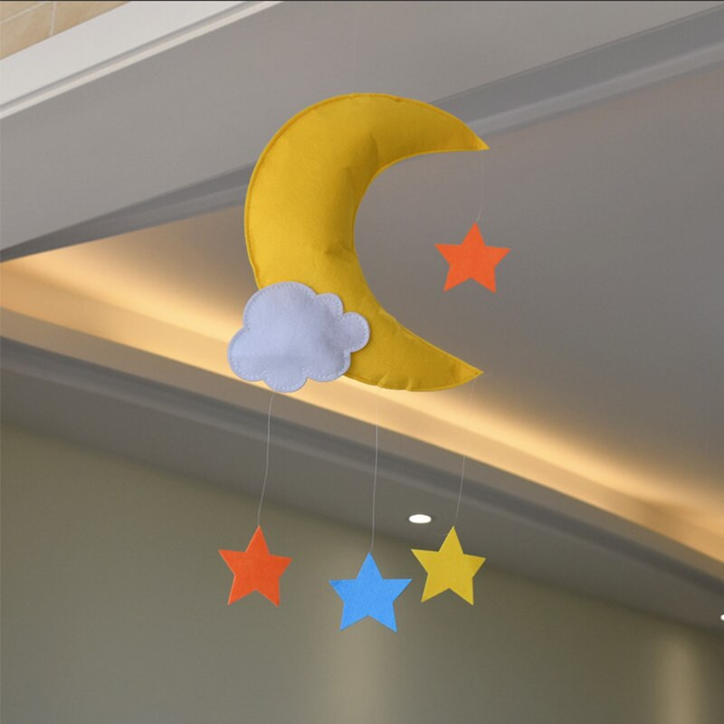 Σύννεφα φεγγάρι Μη υφαντό ύφασμα 3D κρεμαστή διακόσμηση Χρόνια πολλά διακόσμηση δωματίου για πάρτι προμήθειες baby shower ουράνιο τόξο Παιδικά δώρα Νέο