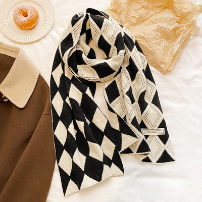 Modni zimski karirani šal za žene