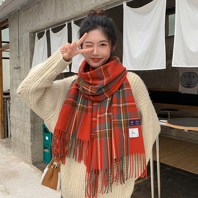 Γυναικείο χειμωνιάτικο κασκόλ με κρόσσια - πολλά χρώματα