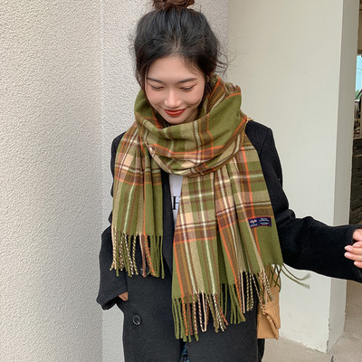 Γυναικείο χειμωνιάτικο κασκόλ με κρόσσια - πολλά χρώματα