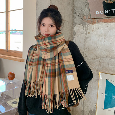 Γυναικείο χειμωνιάτικο κασκόλ με κρόσσια - πολλά χρώματα