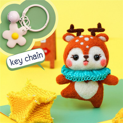 Χαριτωμένο Ballet Bear Pig Ζώο DIY Κιτ τσόχας από μαλλί βελόνα με σακί Υλικό πλεξίματος Πακέτο Κεντήματα Χειροποίητα Ραπτικά Δώρο χειροτεχνίας