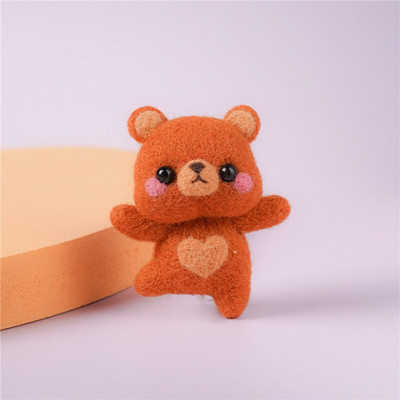 Χαριτωμένο Ballet Bear Pig Ζώο DIY Κιτ τσόχας από μαλλί βελόνα με σακί Υλικό πλεξίματος Πακέτο Κεντήματα Χειροποίητα Ραπτικά Δώρο χειροτεχνίας