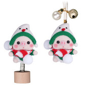 Ornament pentru păpușă de pluș Cadou de zi de naștere Păpușă pitică Anul Nou Porc de Crăciun Decor suspendat pentru mașină și geantă Decor drăguț din desene animate