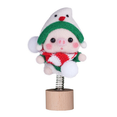 Ornament pentru păpușă de pluș Cadou de zi de naștere Păpușă pitică Anul Nou Porc de Crăciun Decor suspendat pentru mașină și geantă Decor drăguț din desene animate