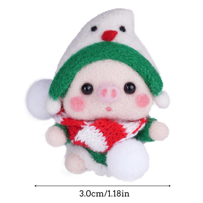 Ornament pentru păpușă de pluș Cadou de zi de naștere Păpușă pitică Anul Nou Porc de Crăciun Decor suspendat pentru mașină și geantă Decor drăguț din desene animate