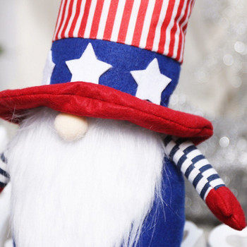 Плюшена кукла джудже Плюшена патриотична кукла Gnome от реалния живот Декорации Празнични подаръци Играчки за Деня на независимостта на домакинството