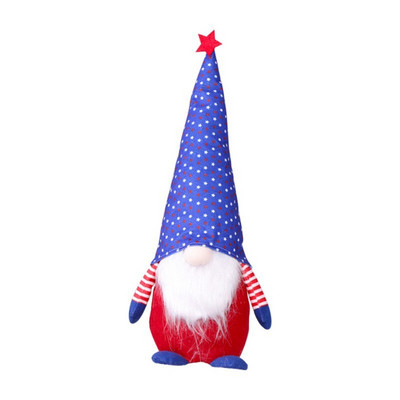 Νάνος βελούδινη κούκλα Πραγματική ζωή Λούτρινο Πατριωτικό Gnome Κούκλα Διακοσμήσεις Δώρα γιορτών Παιχνίδια για την ημέρα της ανεξαρτησίας του νοικοκυριού