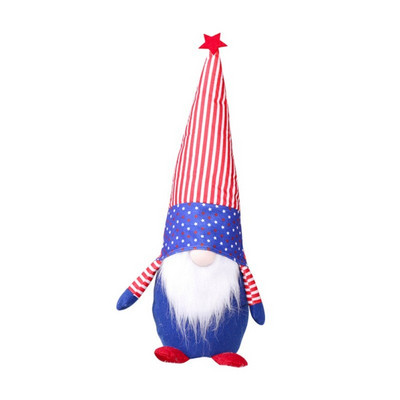 Νάνος βελούδινη κούκλα Πραγματική ζωή Λούτρινο Πατριωτικό Gnome Κούκλα Διακοσμήσεις Δώρα γιορτών Παιχνίδια για την ημέρα της ανεξαρτησίας του νοικοκυριού