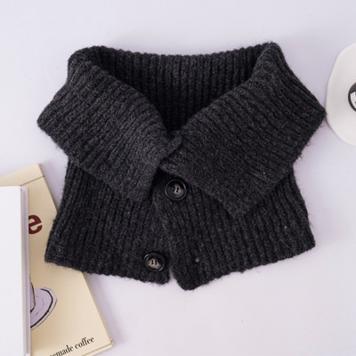 Γυναικείο πλεκτό κασκόλ με κουμπιά σε πολλά χρώματα