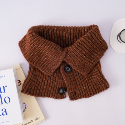 Γυναικείο πλεκτό κασκόλ με κουμπιά σε πολλά χρώματα