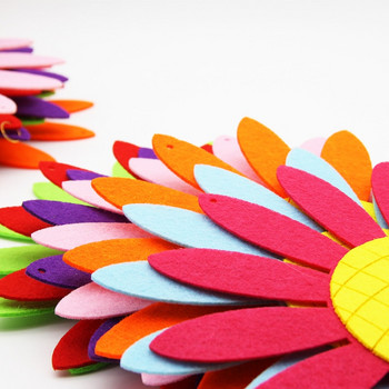 18cm Beauty Color Sun Flower Felt Υλικό DIY Διακόσμηση Παιδικό Δωμάτιο για Παιδιά Σπίτι Cute Decoration Craft Jewelry 2018