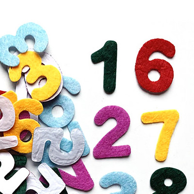 150 τεμ./Παρτίδα AZ Αριθμός αλφαβήτου γράμματος Αριθμός τσόχα Αυτοκόλλητα αυτοκόλλητα ύφασμα για ραπτική χειροτεχνία Μη υφαντό