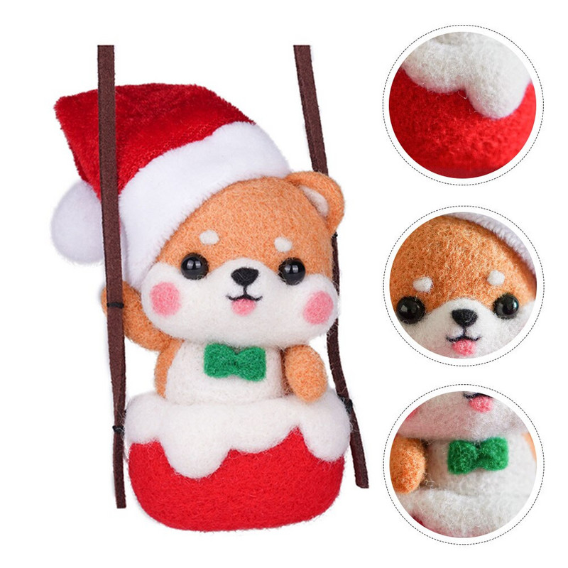 Nemezelőtű készletek Filc Diy Kezdő Gyapjú Kellékek Állatkészítés Kezdő Medál Anyag Gyerekek Kezdőknek székek rénszarvas