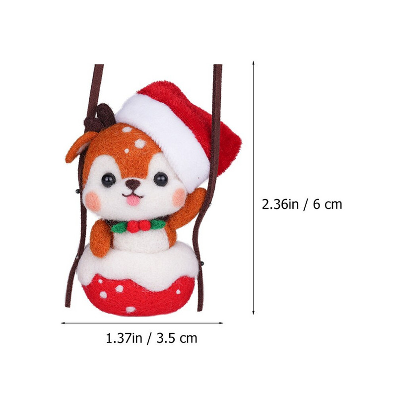 Nemezelőtű készletek Filc Diy Kezdő Gyapjú Kellékek Állatkészítés Kezdő Medál Anyag Gyerekek Kezdőknek székek rénszarvas