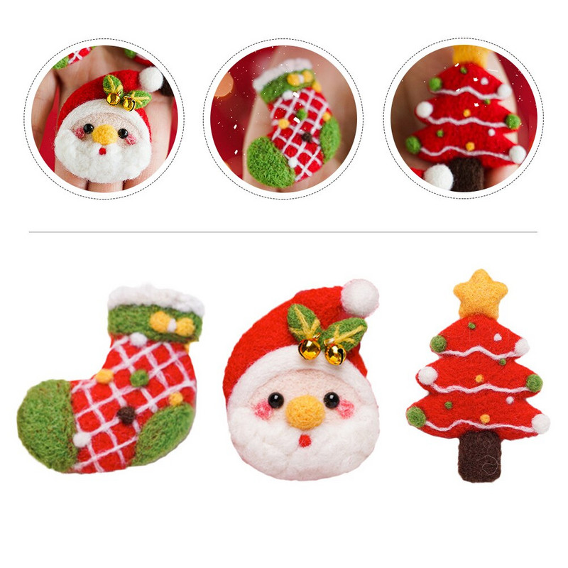 Nemezelőtű készletek Filc Diy Kezdő Gyapjú Kellékek Állatkészítés Kezdő Medál Anyag Gyerekek Kezdőknek székek rénszarvas