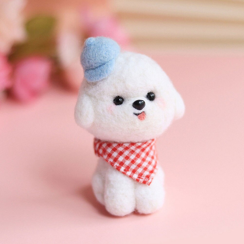 Filcanje vune Igla Komplet filca Pas Životinja Bišon Rukotvorine Štene Fris Mokri friz Poklon set Filcani kalup Corgi pribor Alat Ornament Diy