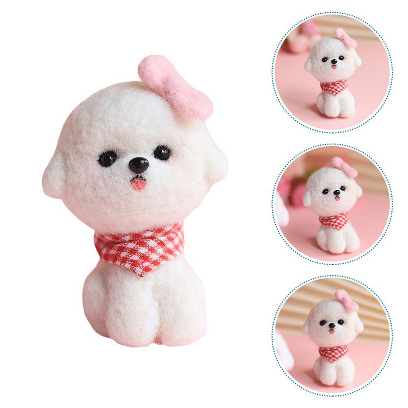 Filcanje vune Igla Komplet filca Pas Životinja Bišon Rukotvorine Štene Fris Mokri friz Poklon set Filcani kalup Corgi pribor Alat Ornament Diy