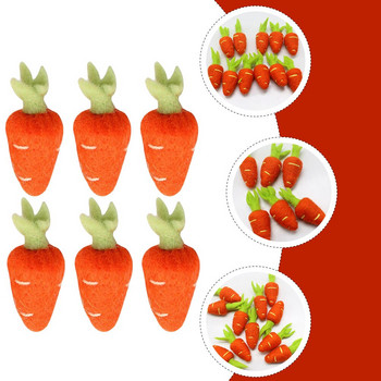 Плъстени моркови от вълна Моркови от филц за занаяти Изкуствени моркови Декорации от моркови от филц Морков