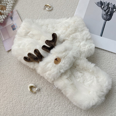 Γυναικείο βελούδινο κασκόλ με τρισδιάστατο στοιχείο