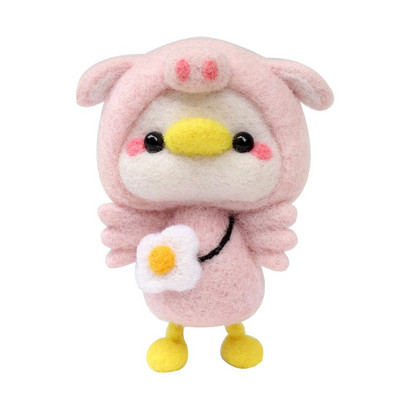 Ζωικό μαλλί τσόχα Felting Cat Diy Poke Fun Χειροποίητη κούκλα Ζευγάρι Υλικό Πακέτο τσόχα Διακόσμηση Δώρο Κοσμήματα βελούδινο στολίδι κούκλας