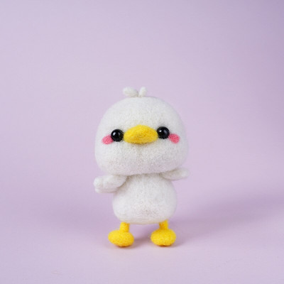 Ζωικό μαλλί τσόχα Felting Cat Diy Poke Fun Χειροποίητη κούκλα Ζευγάρι Υλικό Πακέτο τσόχα Διακόσμηση Δώρο Κοσμήματα βελούδινο στολίδι κούκλας