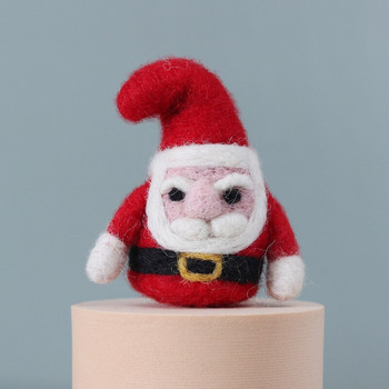 Άγιος Βασίλης Felt Wool Felting Diy Poke Fun Χειροποίητη Κούκλα Ζευγάρι Υλικό Πακέτο Δώρο τσόχα Διακόσμηση Κοσμήματα Χριστουγεννιάτικα Διακοσμητικά