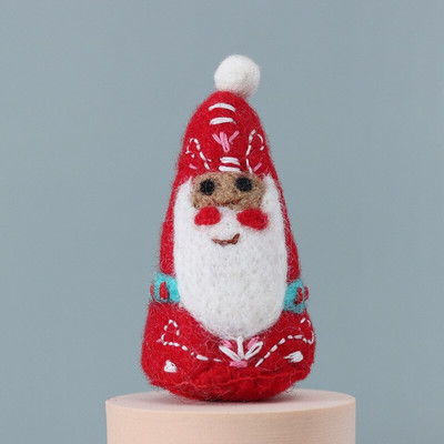 Ziemassvētku vecītis Filcs Vilnas Filcēšana Diy Poke Jauki Roku darbs Lelle Pāris Materiālu iepakojums Filcs Dekors Dāvanu Rotaslietas Ziemassvētku Dekorācijas